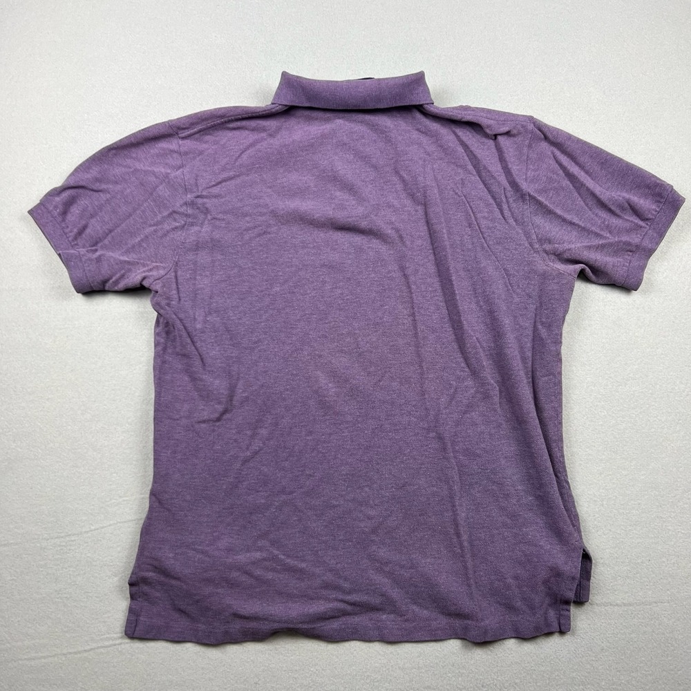 Vintage Polo Ralph Lauren Men Large Purple Solid Pique Polo Shirt Pony Logo Y2K - Picture 4 of 7